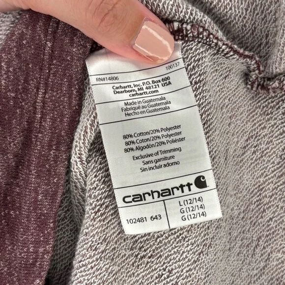 🌲Carhartt🌲Women's Maroon/Purple Hoodie - Picture 7 of 7